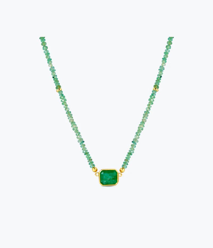 Emerald Crown Collar Necklace