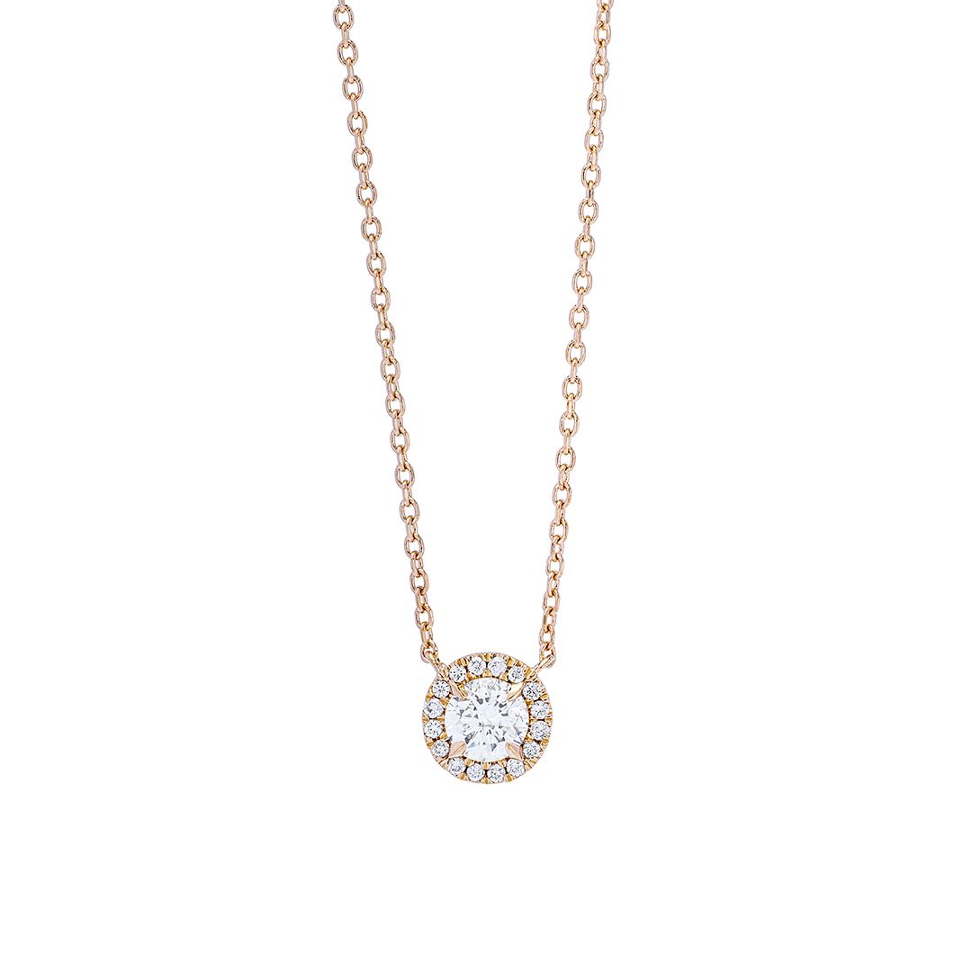 Royal Halo Diamond Necklace